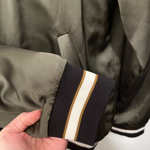 Babaton Chelsey Satin Bomber Jacket - Picture 5 of 13